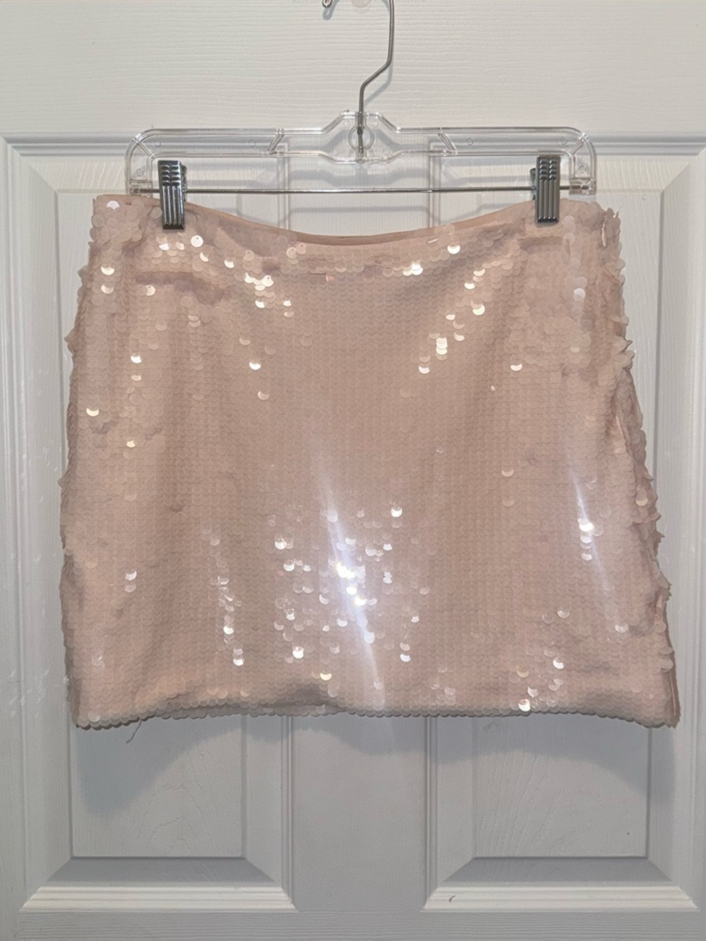 Forever 21 Blush Sequin Mini Skirt